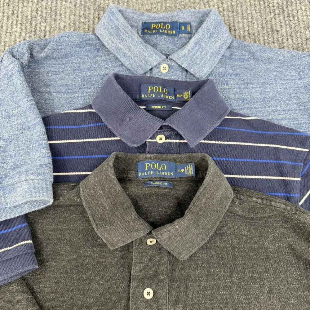 Polo Ralph Lauren Men's Polo Shirt Bundle Size Small Lot of 3 Custom/Classic Fit
